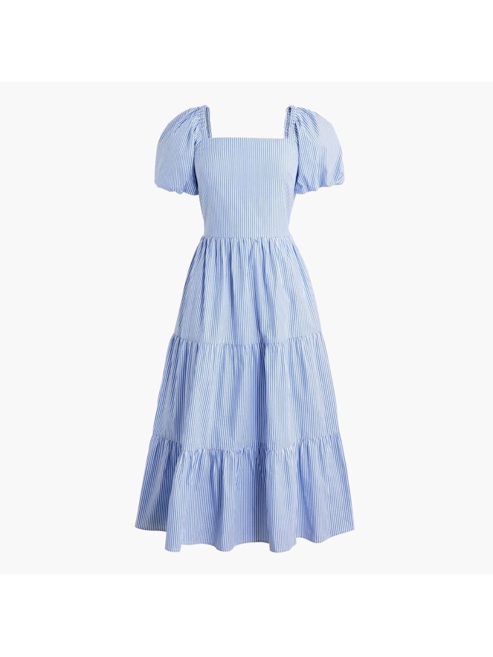 J. Crew Blue and White Striped Sundress
